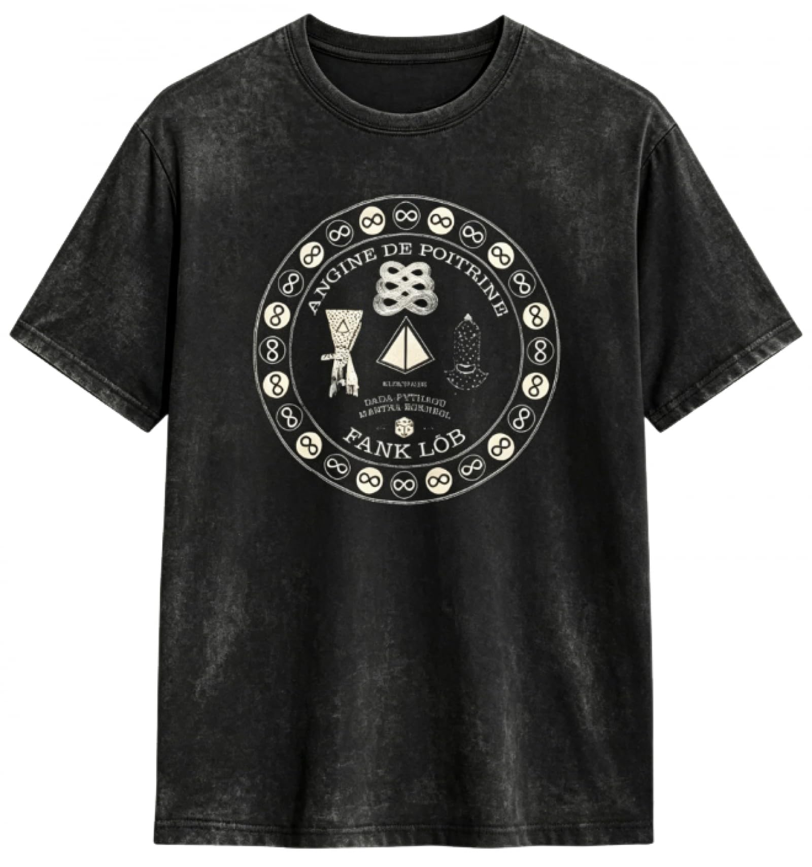 Cuttee Unisex 10 Angine De Poitrine 2026 Uk Tour Vintage Acid Wash T-Shirt, Casual Concert Tee-||M