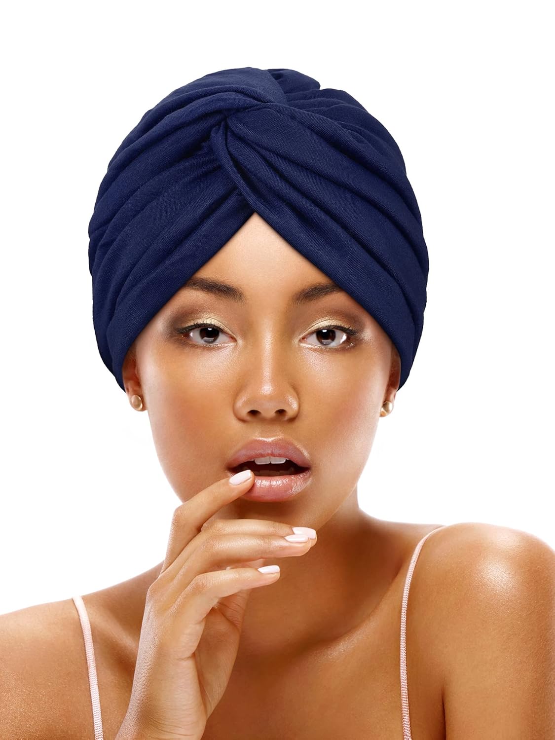 4 Pieces Turbans for Women Silk Satin Lined Turban Head Wrap Adjustable Twisted Headwrap Hair Cover Wrap(Retro Color) - Image 4