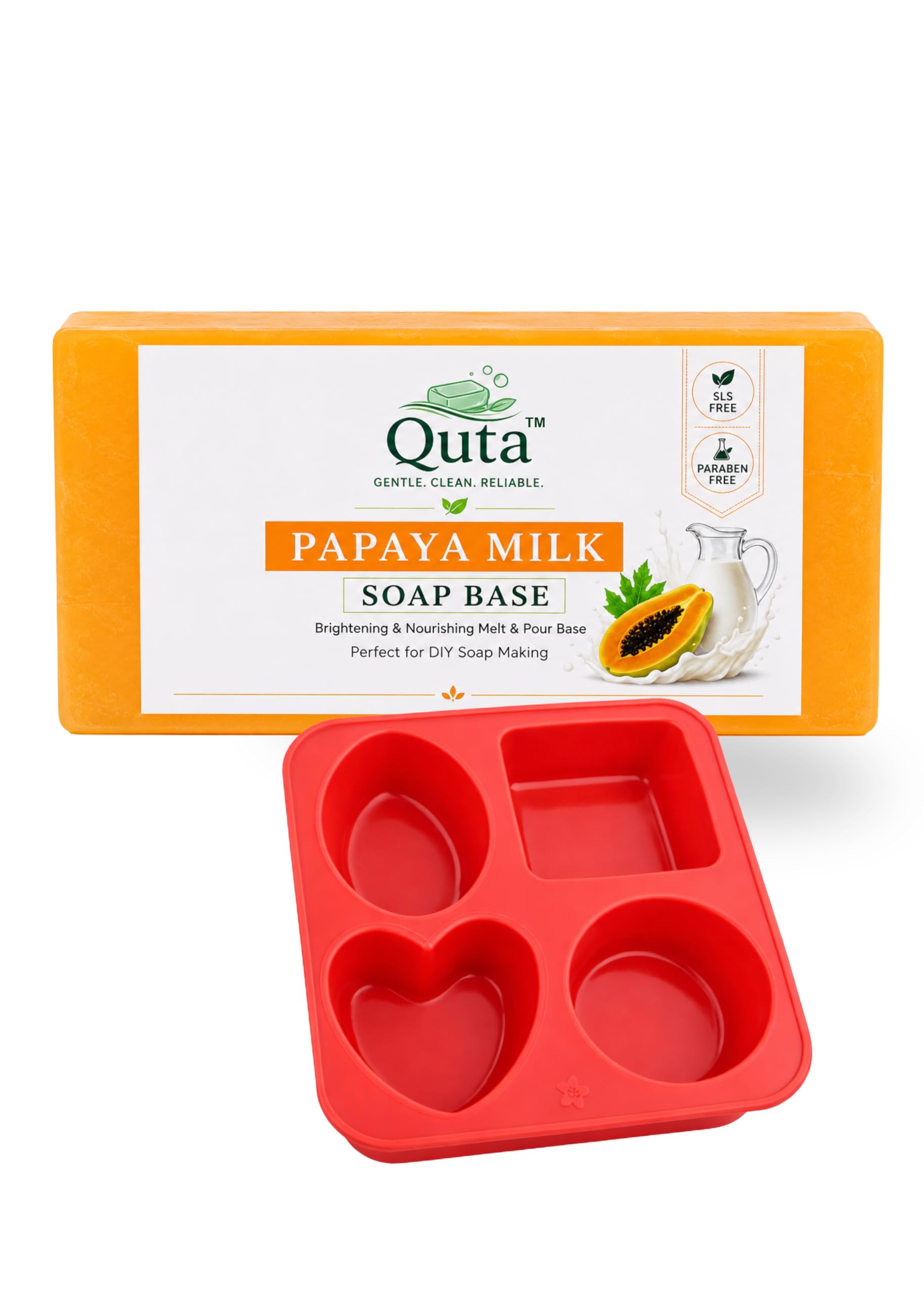 Papaya Milk Soap Base 500 g with Soap Mould | DIY Soap Making Kit, Glycerin Soap Base | SLS & Paraben Free-image-21