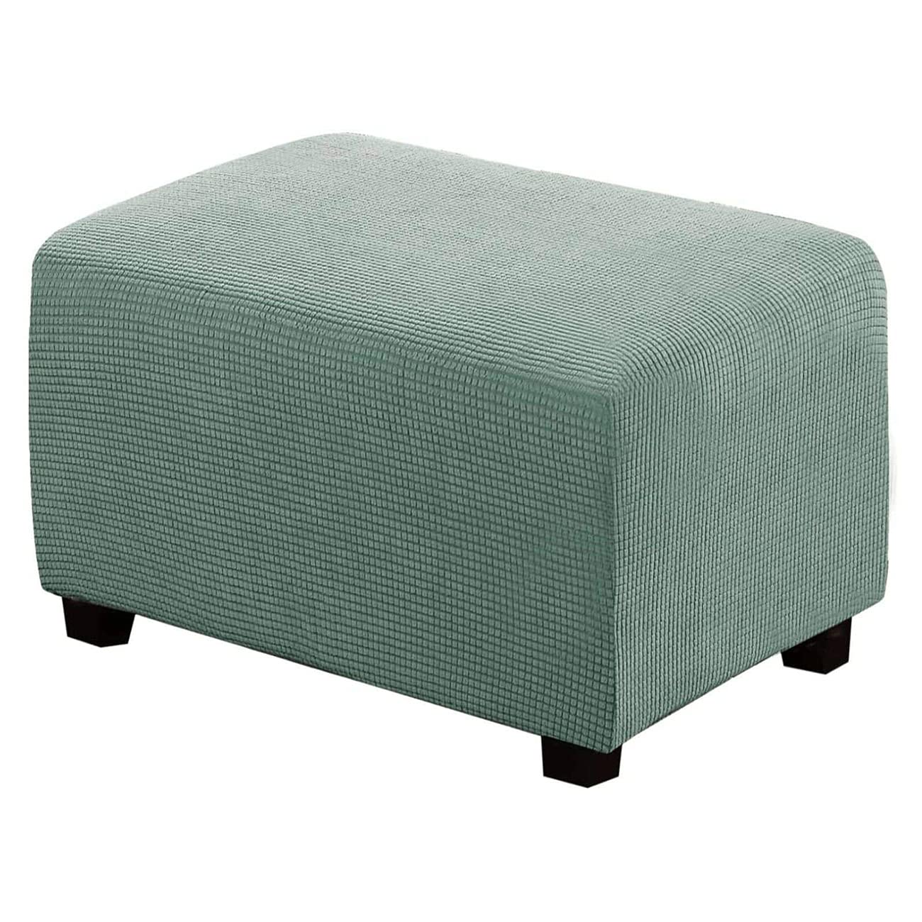 Fodera Rettangolare Per Pouf In Velluto Elasticizzato – Blu Navy – Taglia L – Lavabile In Lavatrice - 5