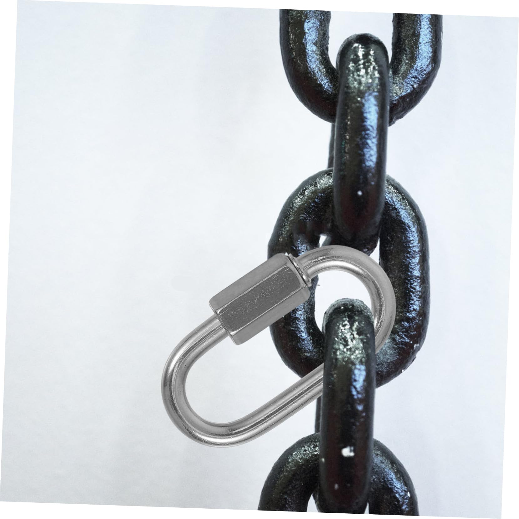 SOLUSTRE Metal Link Connectors Quick Link Chain Connector Stainless Steel 6pcs Set Easy to Use Sturdy for Outdoor Activities