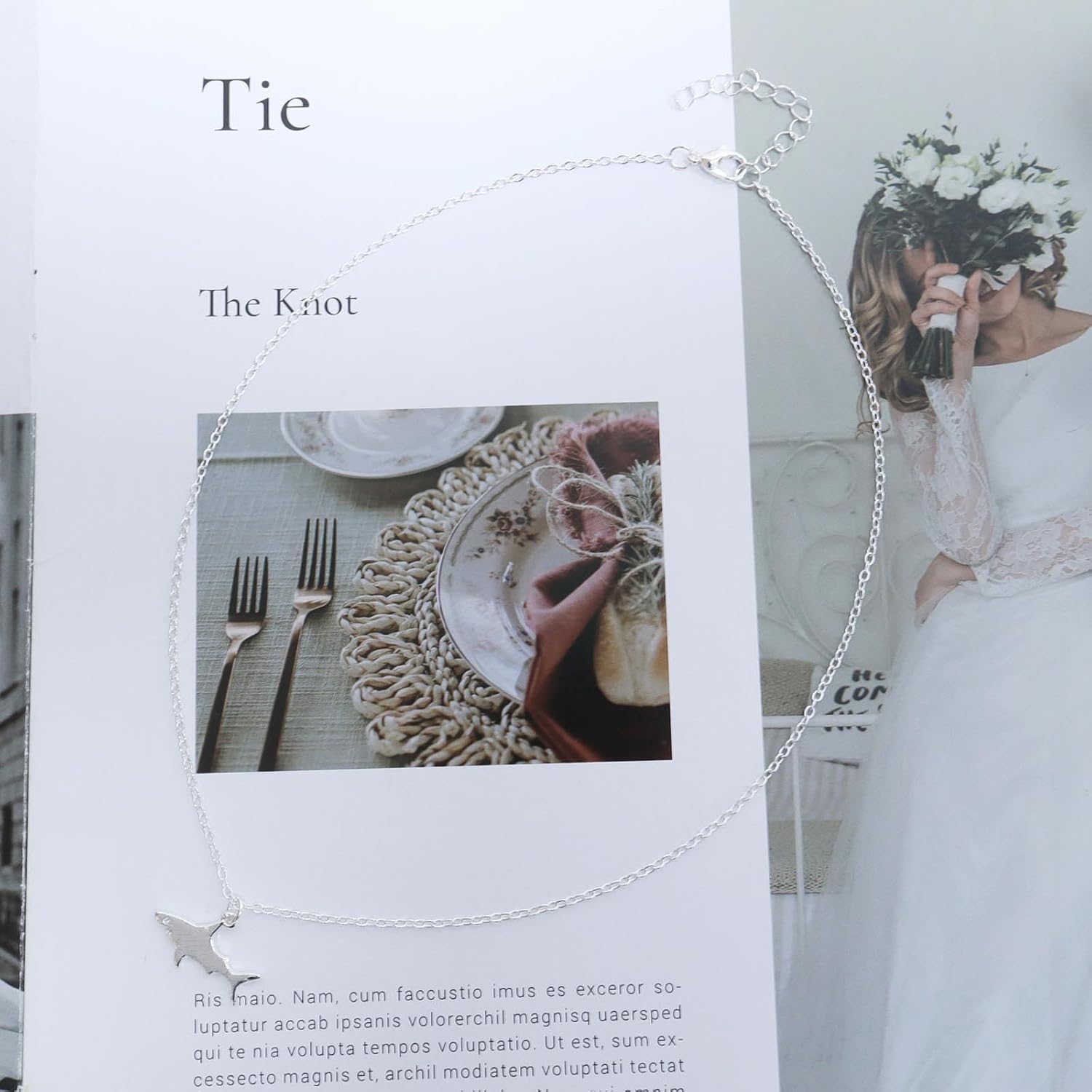 W WEILIRIAN Boho Shark Pendant Necklace Silver Shark Necklace Chain Minimal Fish Necklace Jewelry for Women and Girls Gifts - Image 4