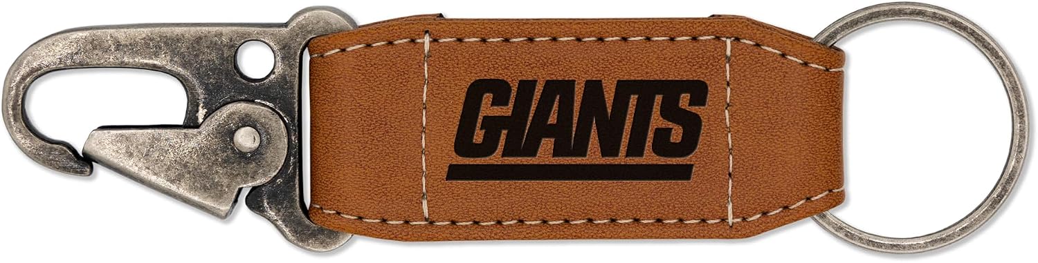 Rico Industries NFL Football Laser Engraved Carabiner Keychain