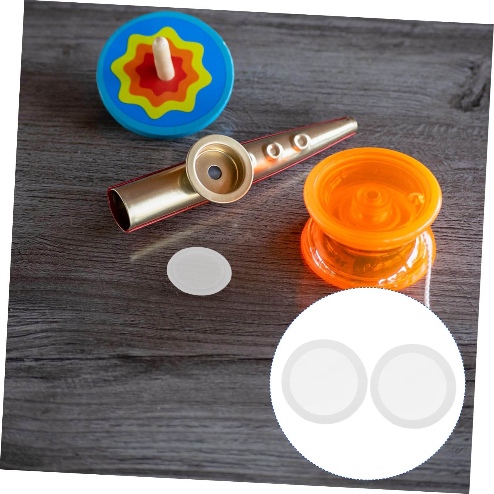 BESPORTBLE 50PCS Kazoo Flute Diaphragms Membranes for Kazoo Instruments Durable Flute Accessories for Loud Crisp Sound Easy to Attach Remove