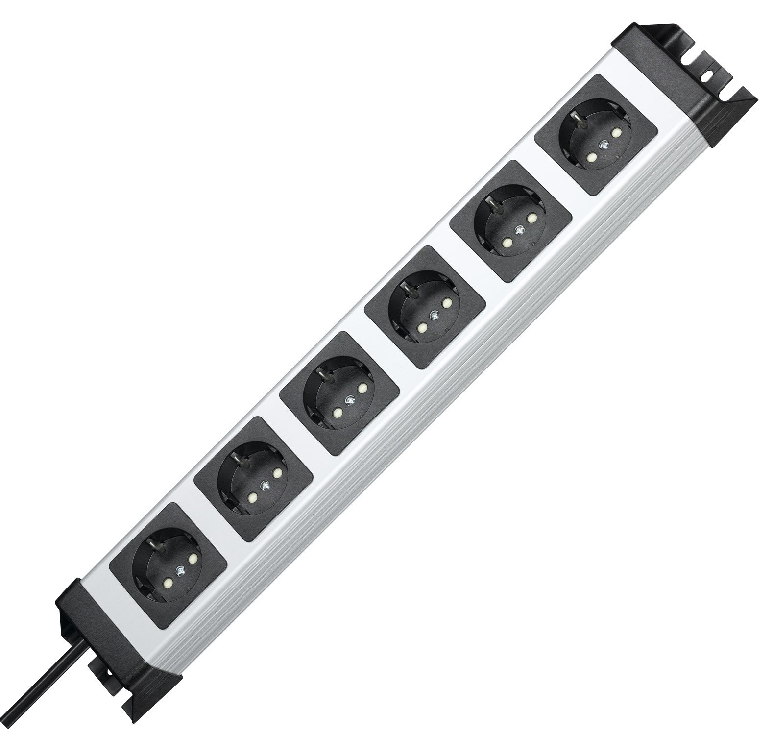 Kopp POWERversal® 10-Fach Steckdosenleiste, Silber, 227120011 & 226720018 Powerversal Steckdosenleiste, 6-Fach, IP 20