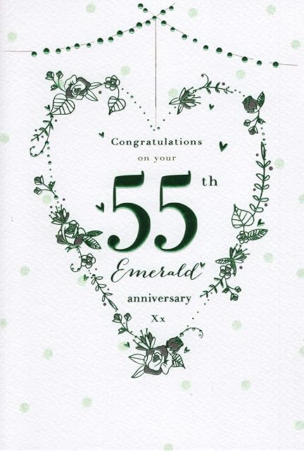 On Your Emerald 55th Wedding Anniversary Card