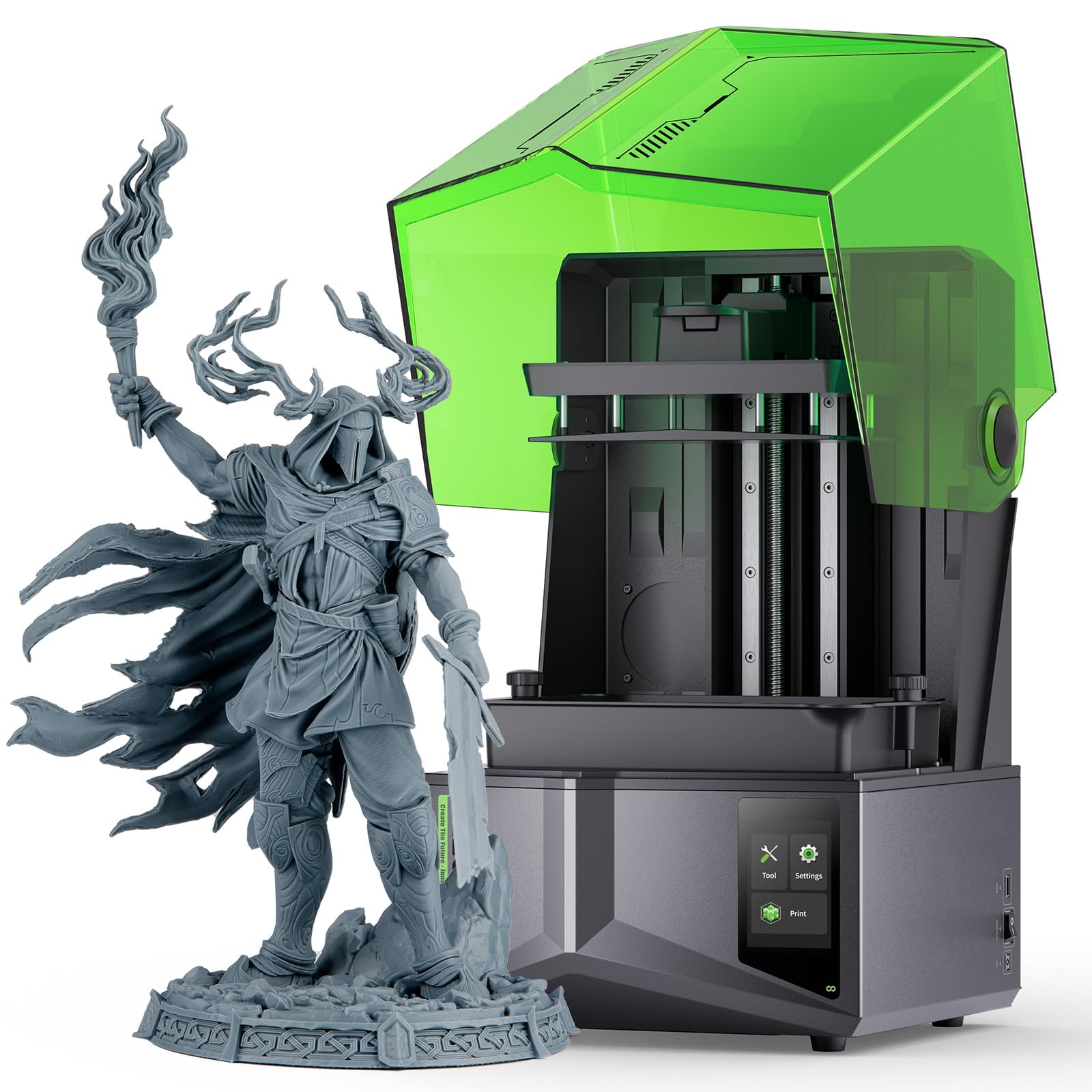ELEGOO Saturn 4 12K Resin 3D Printer, 10 Inch Mono LCD Resin Printer with Intelligent Mechanical Sensor, Automatic Leveling, Large Printing Size of 218x122x220 mm³/ 8.62 x 4.84 x 8.66 inches