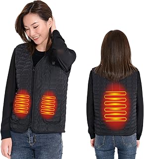 CQZZU Winter Heated Vest 3 Zones Heating 3-Level Temperature Smart Electric Warmer Clothes for Winter Man Woman,MAN~BLUE,XXL (Woman~black L)