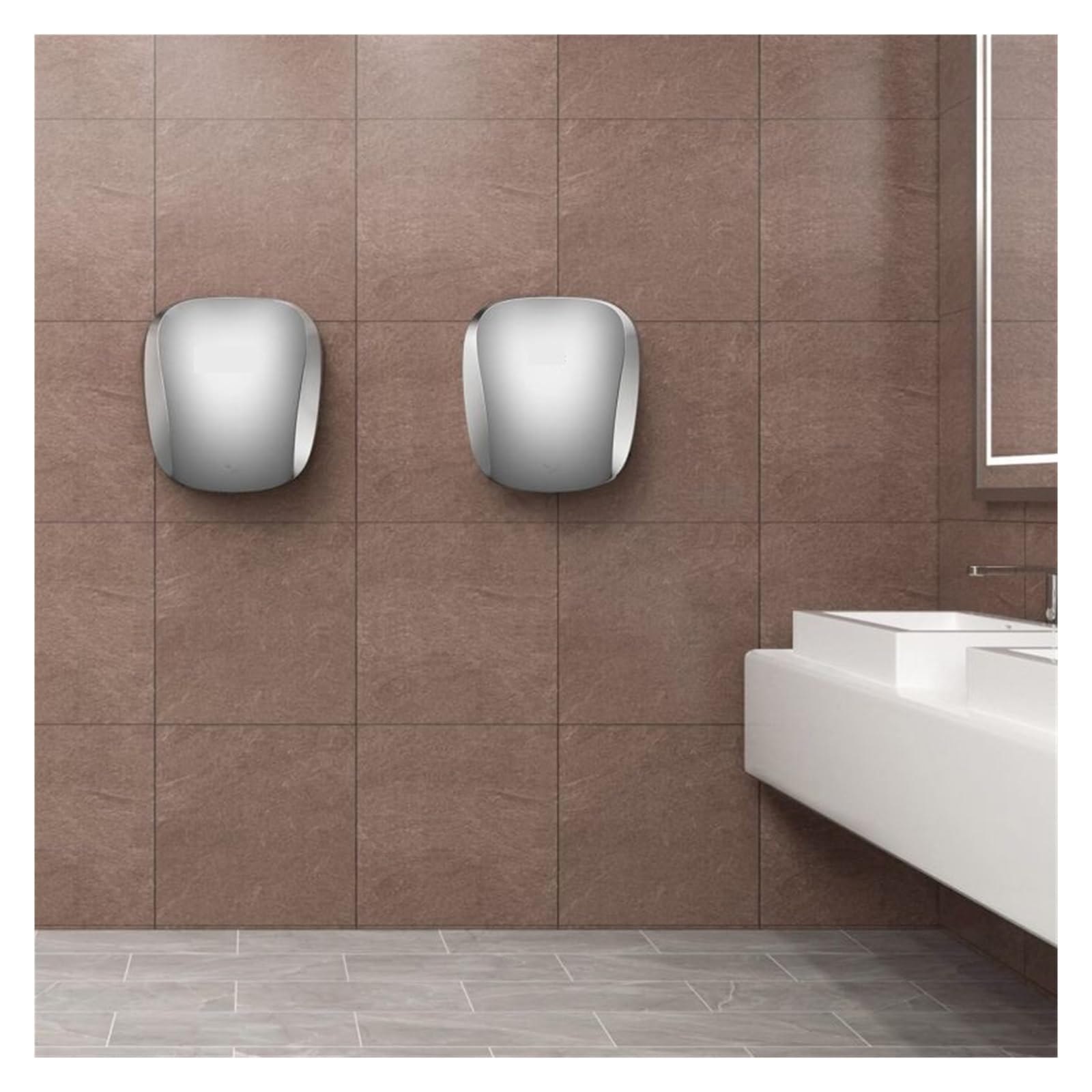 Händetrockner, Vollautomatischer Händetrockner, Toilette, Badezimmer, werbe, mit Hepa-Filter aus Edelstahl(AK2903-Polished)