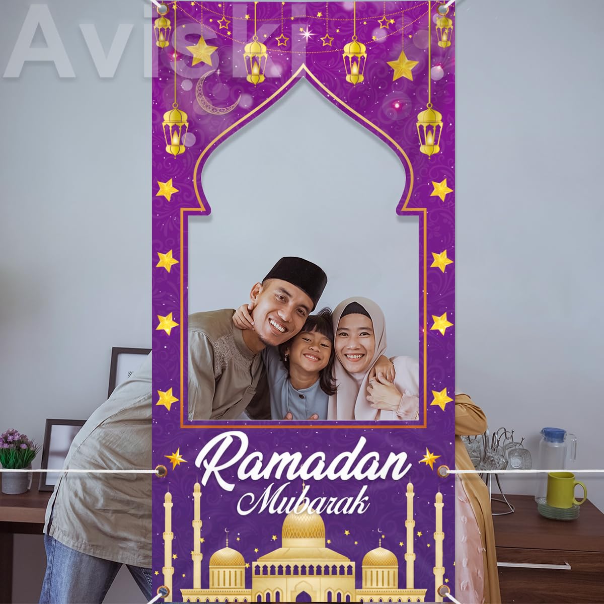 Ramadan Mubarak Fotohintergrund Banner – Großer Stoff, Für Ramadan Party