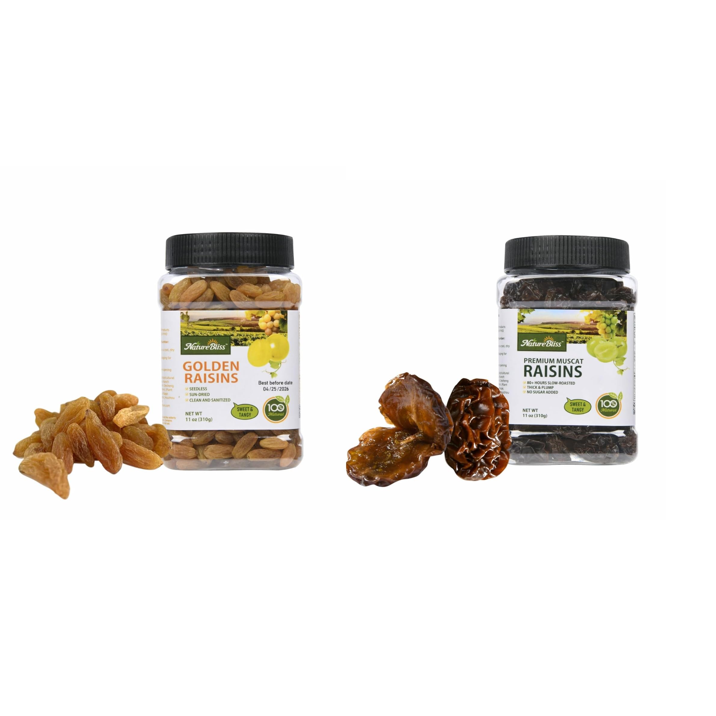 11 oz Golden Raisins + 5 oz Muscat Raisins