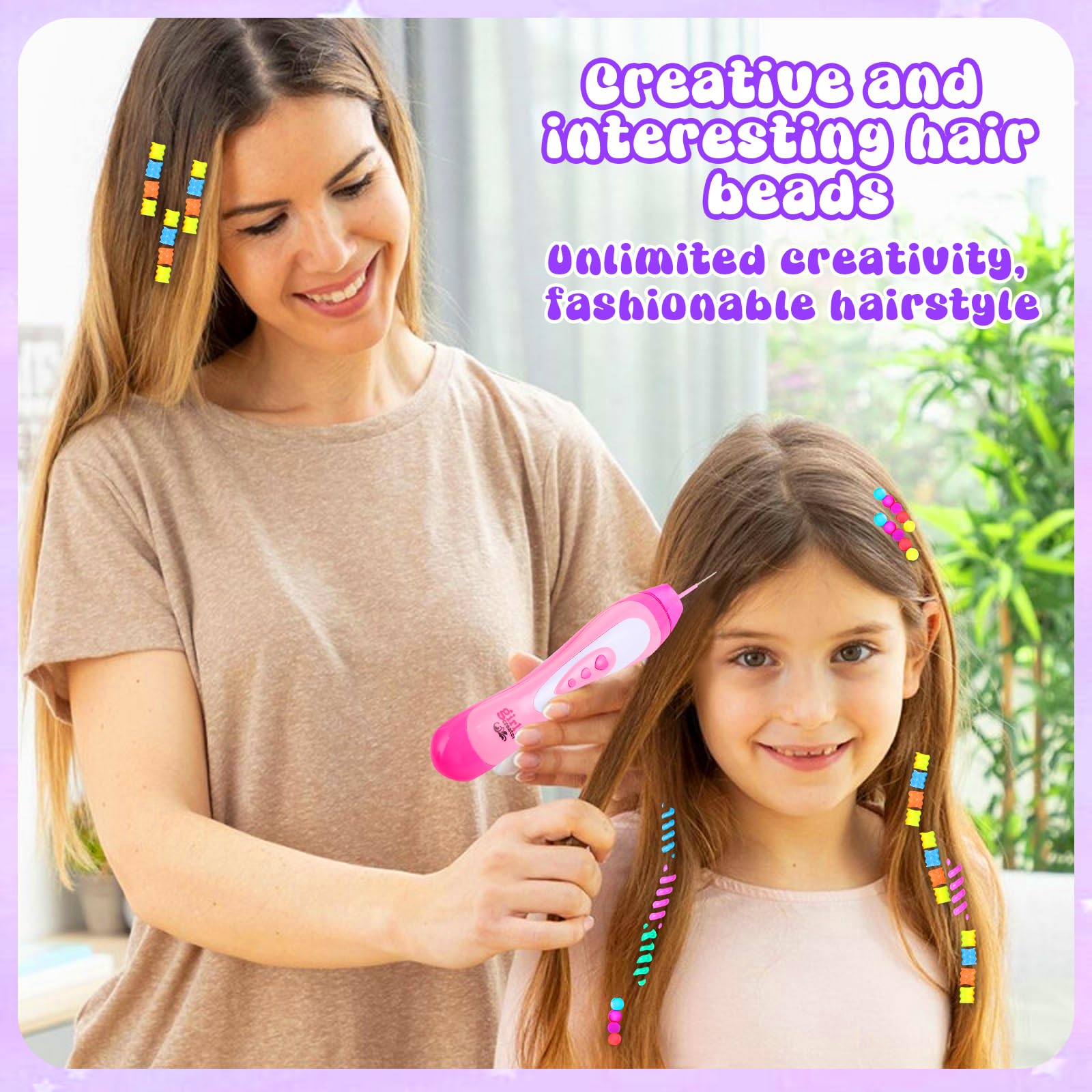 Tinsel Hair Set Trecce Per Bambina Macchina Per Trecce, Perline