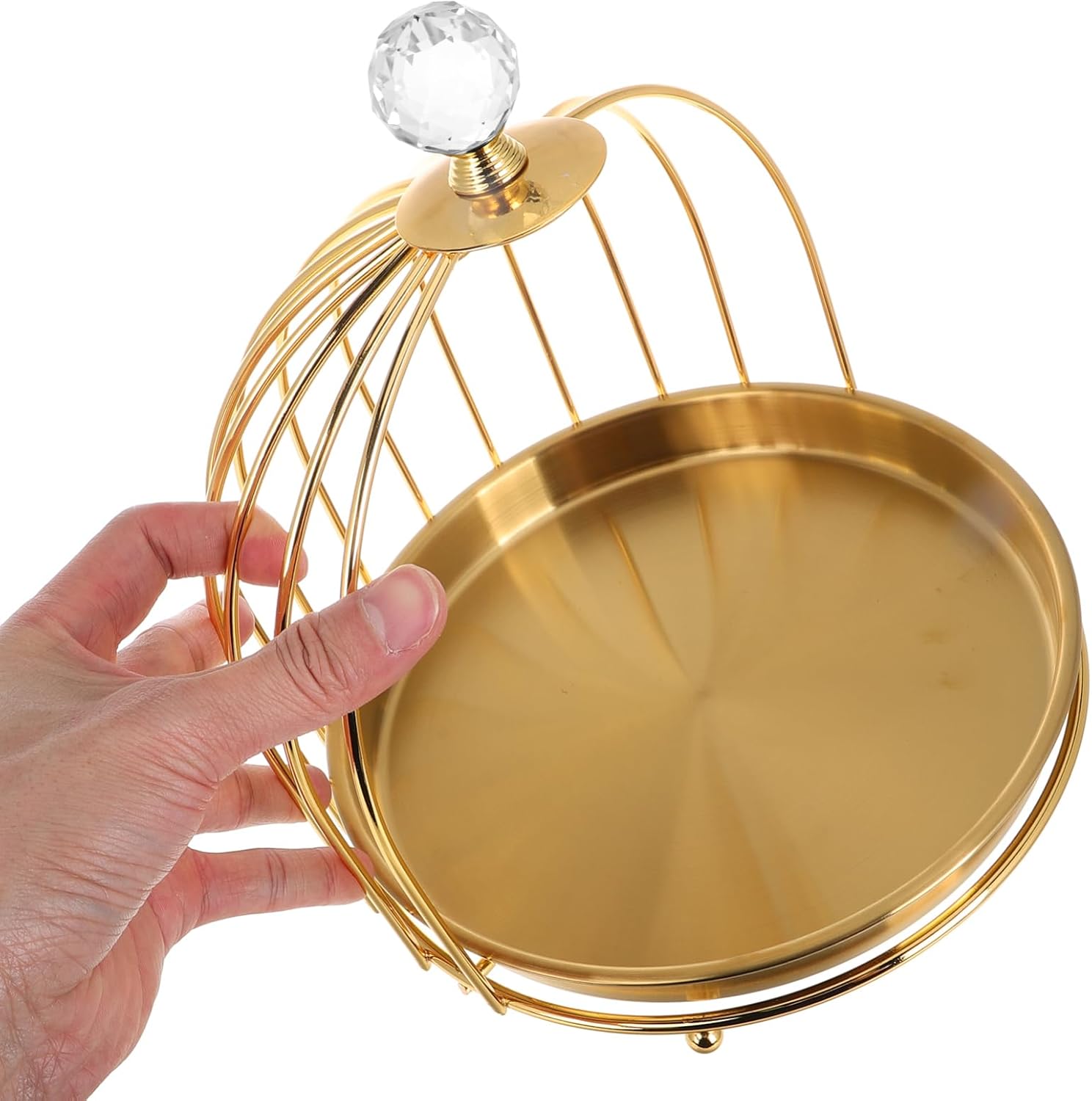 Unomor Ornaments Tray Platters Dessert Display Stands Cake Stand Containers for Food Fruit Platter Cupcake Holders Food Containers Snack Organizer Cake Platter Stainless Steel Golden