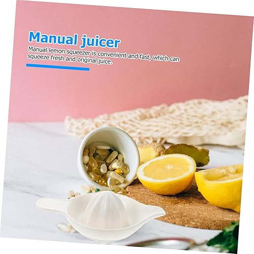 Miniatura 9 de Exprimidor de frutas manual de 2 piezas para extracción de jugo sin esfuerzo, fácil de limpiar para panadería casera y uso en supermercados