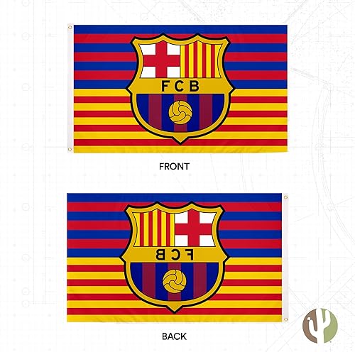 Miniatura 2 de Desert Cactus FC Barcelona Flag Barça Barça Barca Fútbol 100% Poliéster Interior Exterior 3x5 pies Baner (Bandera B)