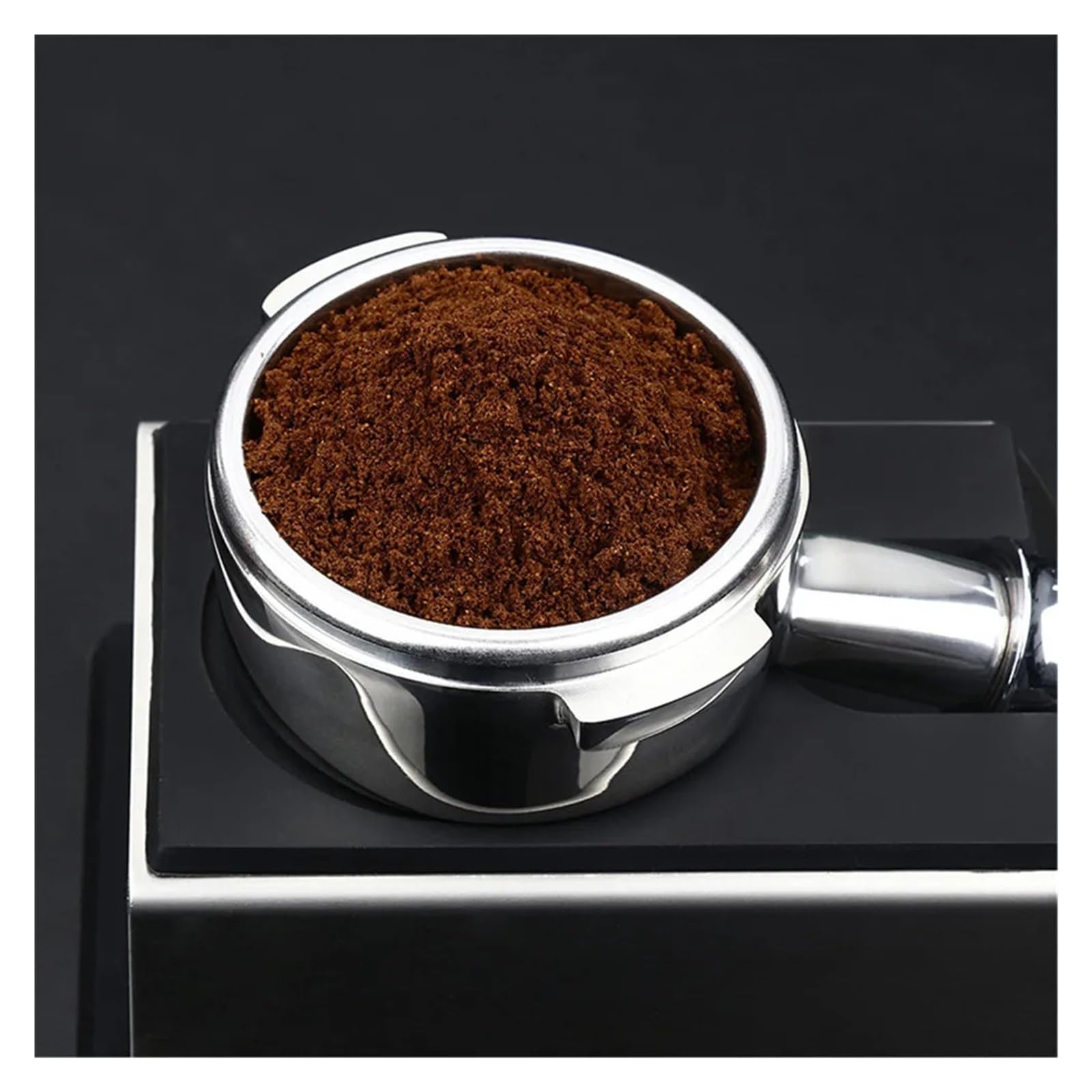 Compatible con portafiltro sin fondo Nuova VA358 de 58 mm | Oreja oblicua, café, accesorios for máquinas(Walnut Wood)