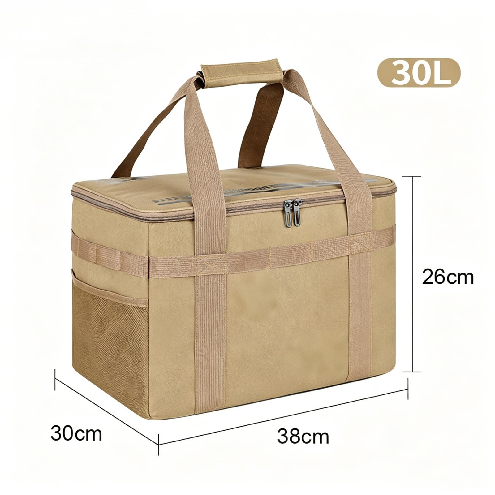 Organizador de camping, 42 L, bolsa térmica plegable, impermeable, aislante, bolsa de picnic con correa para el hombro, para pícnic, playa, senderismo