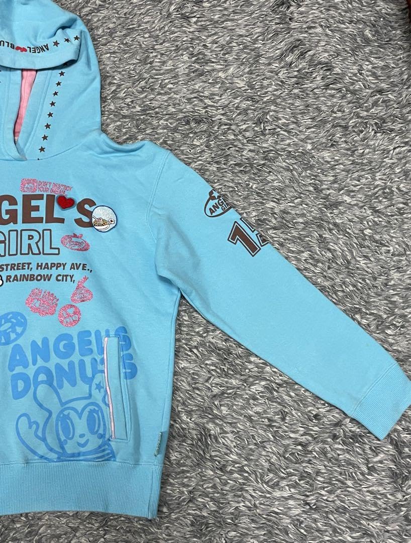 Amazon.co.jp: エンジェルブルー 平成レトロ ナカムラ君パーカー  