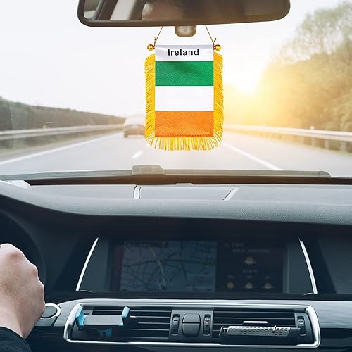 Miniatura 115 de ZXvZYT Bandera argentina colgante de ventana argentina de 3 x 5 pulgadas, mini banderas argentinas para decoración de espejo retrovisor, con ventosa