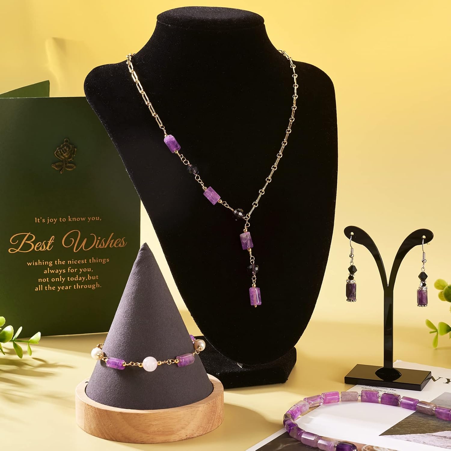 Craftdady Faceted Column Natural Amethyst Stone Beads Cylinder Tube Gemstone Loose Beads Energy Healing Crystal Stone 8-11x6-8mm for Jewelry Craft Necklace Bracelet Earring Making, 15~17pcs - Image 3