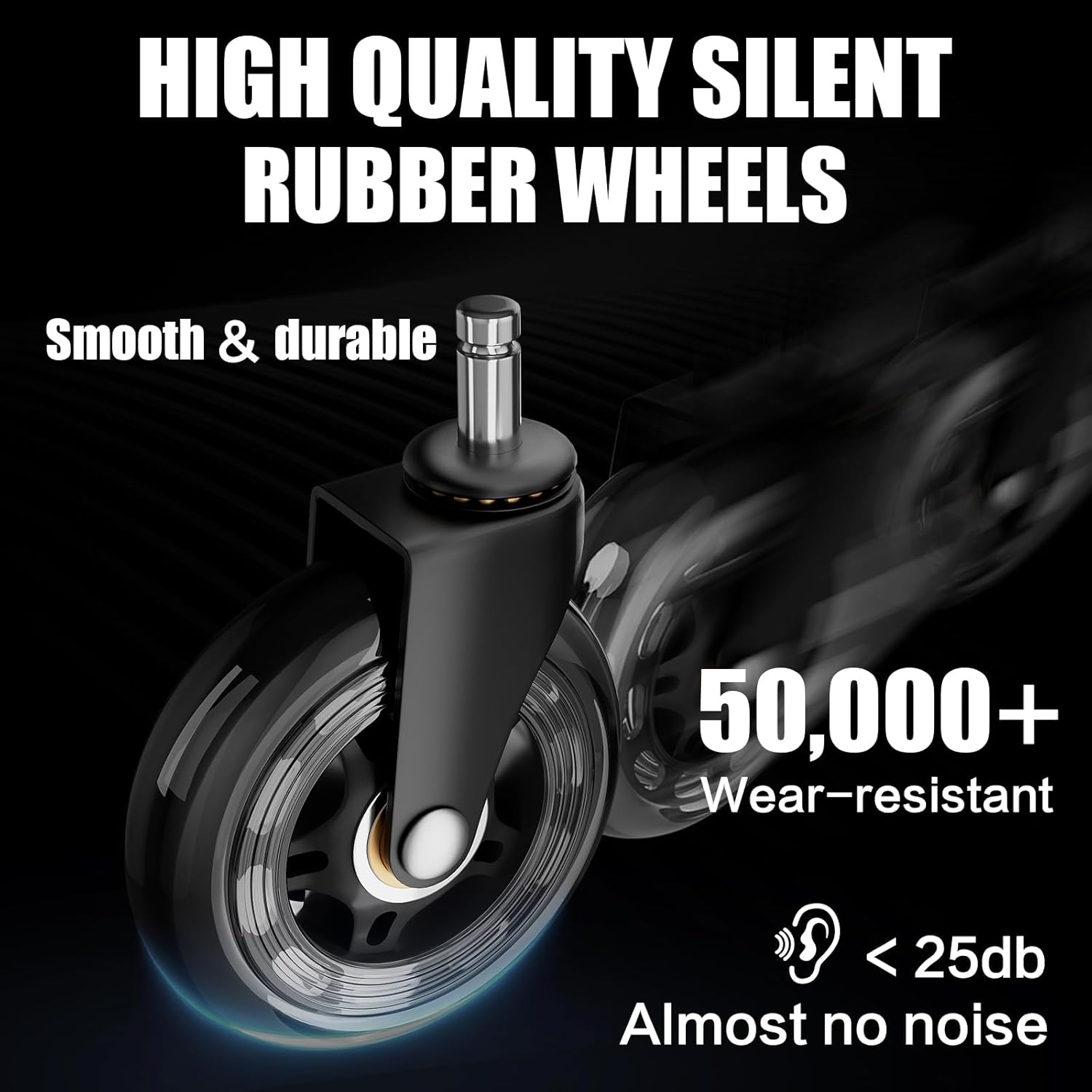 Czlolo Executive Big and Tall Office Chair, 7.83Hz Schumann Resonance Sleep Aid & Heating Stress Relief Heavy Duty Metal Base Desk Chair, Silent Rubber Wheels, Thick and Wide Cushion, Dark Brown