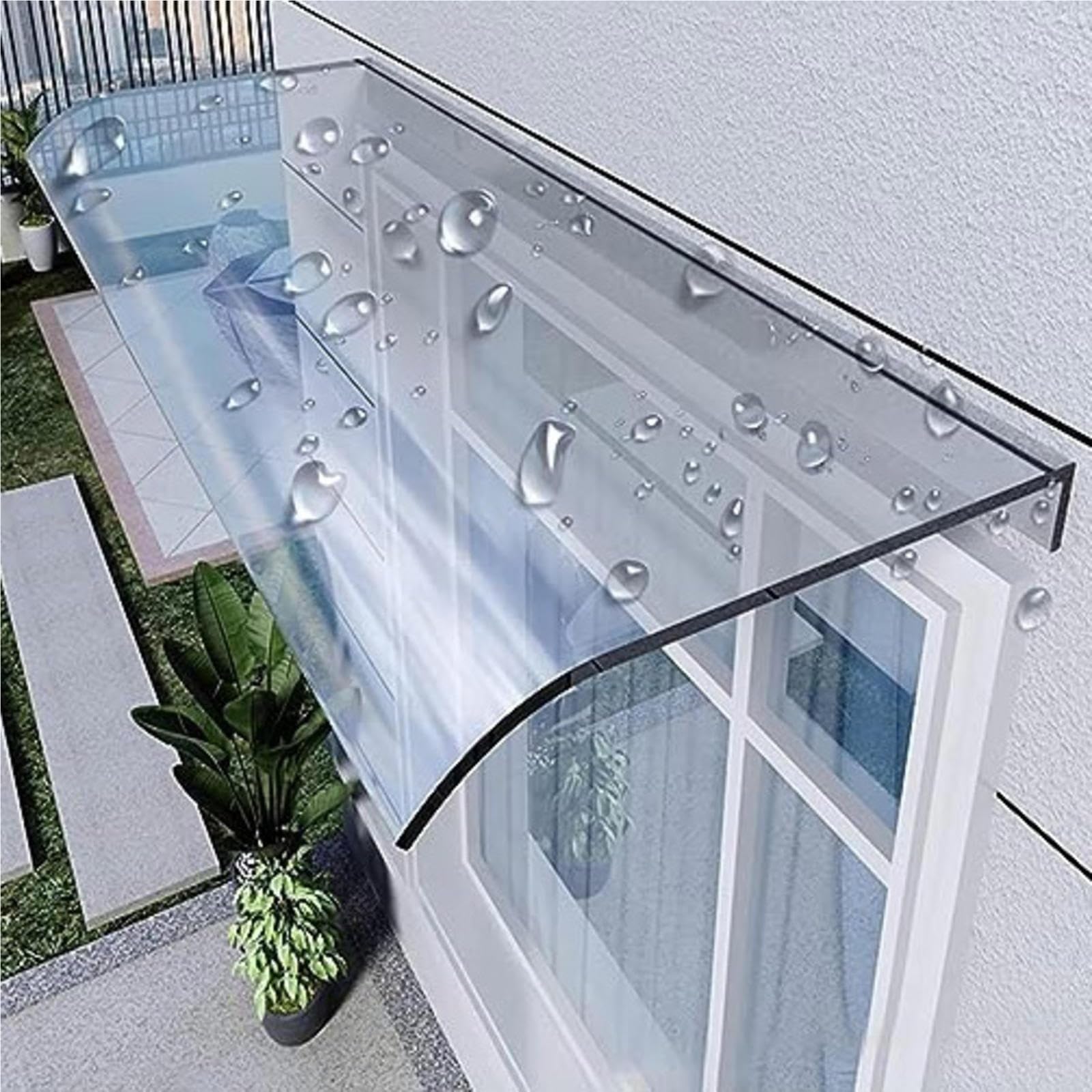 Auvent de porte d'entrée anti-UV avec housse étanche de jardin