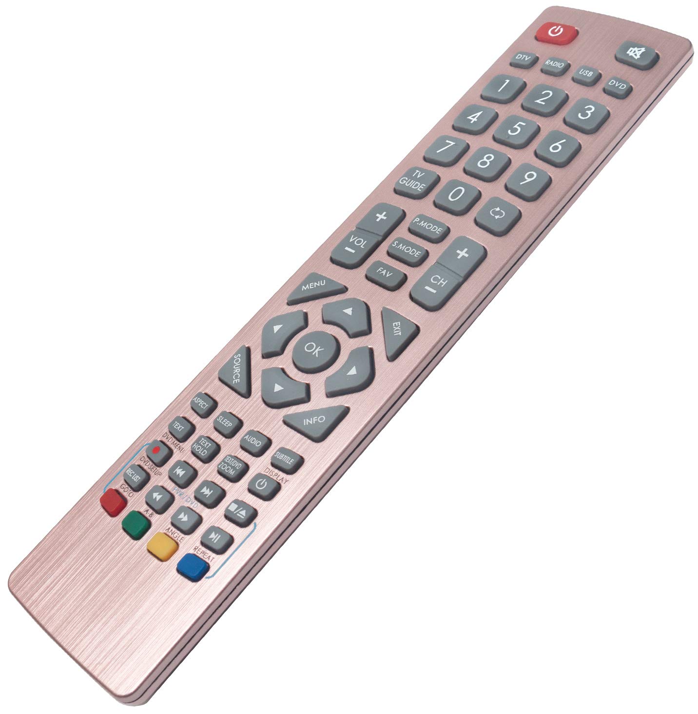 ALLIMITY SHW/RMC/0123 Rose Gold Remote Control Replace Fit for TV LC-24CHF4011K LC-24DHF4011K LC-24DHF4011KR LC-24DHF4011KW - Image 2