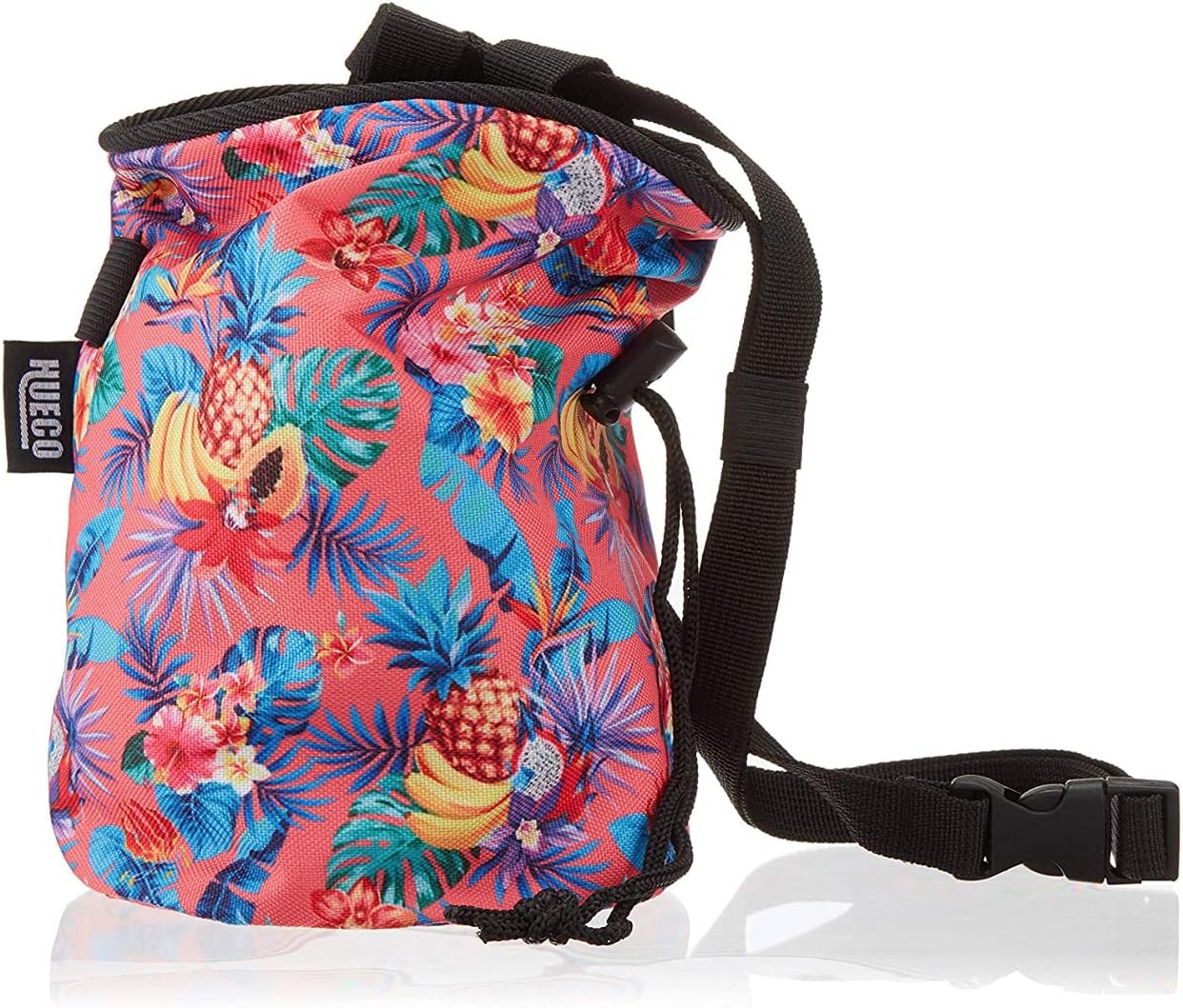 Hueco Chalk Bag with Belt and Zipper Smartphone Pocket for Rock Climbing, Bouldering, Gymnastics, Fitness, Cross Fit and Weightlifting (Tropical) : Sports & Outdoors
