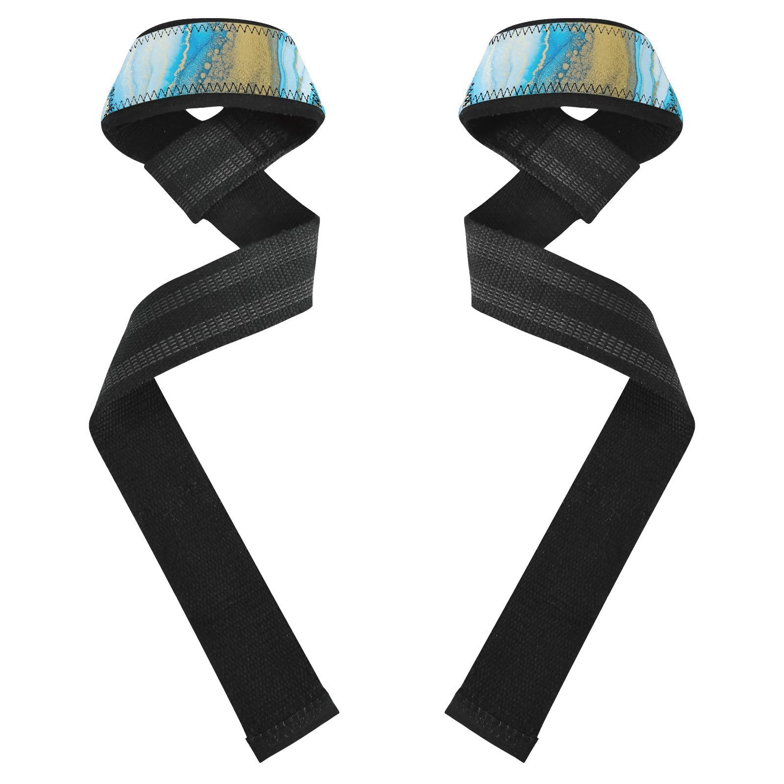 STAYTOP Beautiful Marble Texture Wrist Straps for Weightlifting,Lifting Straps with Neoprene Cushioned Wrist Padded and Anti-Skid Silicone for Strength Training,Bodybuilding,Deadlifting