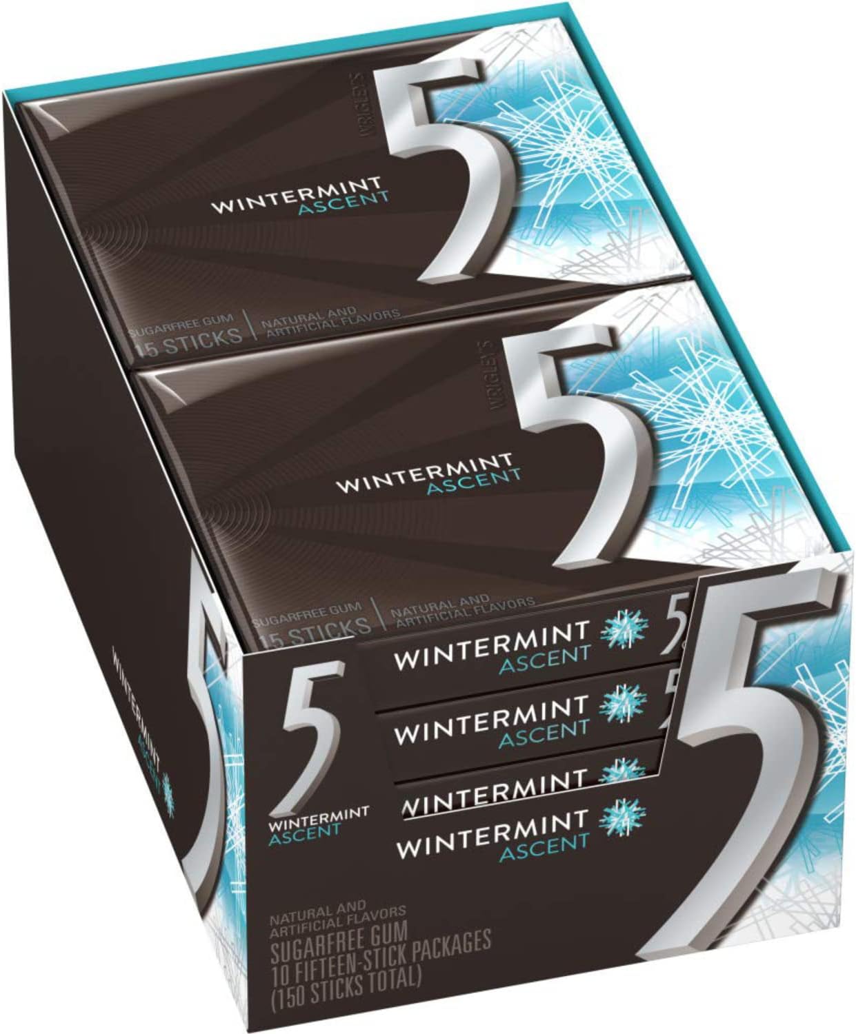 Wrigley's 5 Gum Wintermint Ascent, 10 Pack