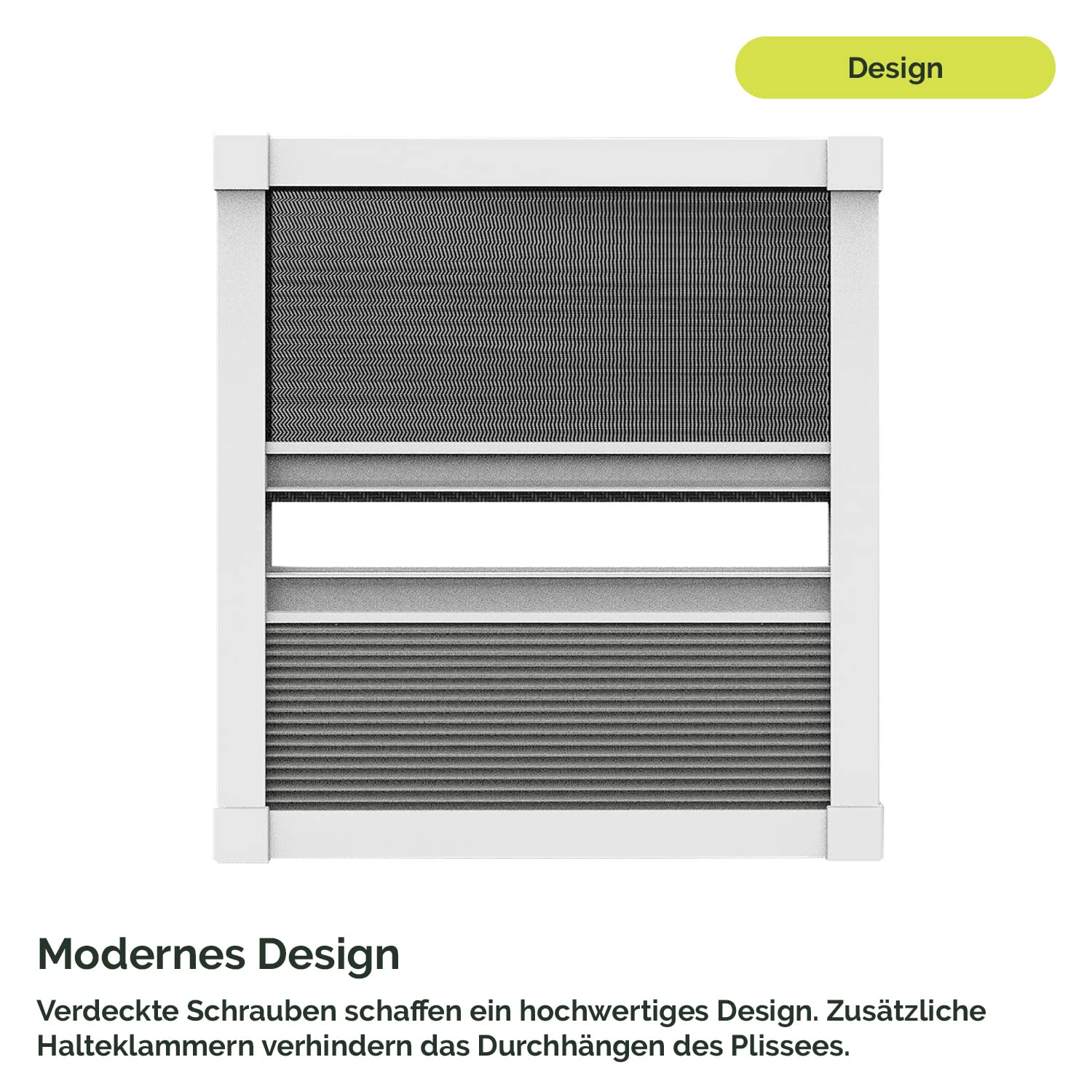 Nematek Fliegengitter Plissee für Dachfenster, weiß - Insektenschutz Dachfenster - Moskitonetz Mückengitter Fenstergitter Fliegenschutz (114 x 160 cm, Duo-Plissee)