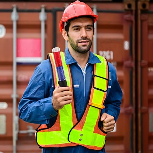 Miniatura 5 de Varita de tráfico luces LED rojo azul aparcamiento varita para coche Dirección reutilizable tráfico b