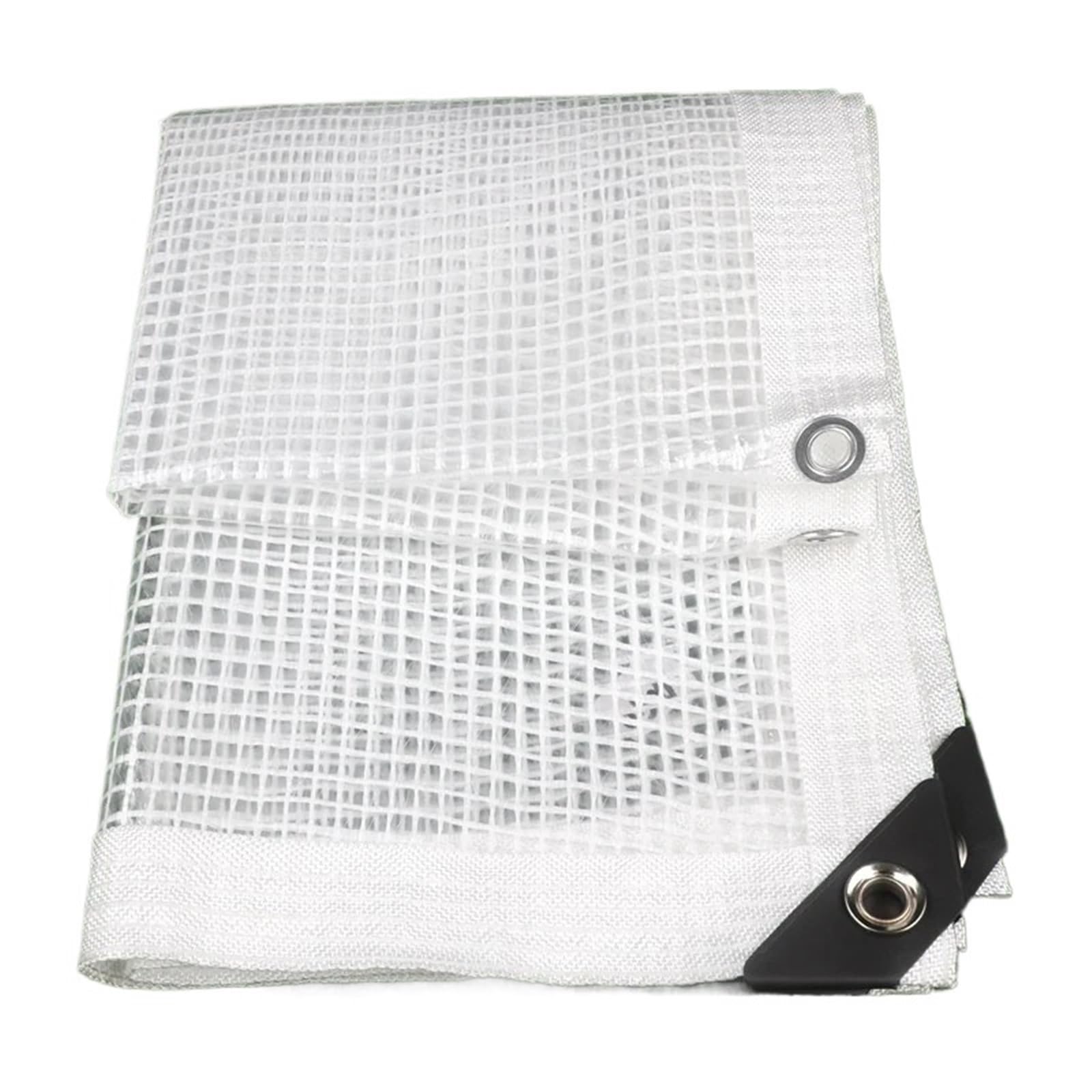 Clear Tarp 0.35mm Transparent Mesh PE Tarpaulin Rainproof Cloth Plants Cover Terrace Balcony Canopy Awnings Tarp(2M x 2M)