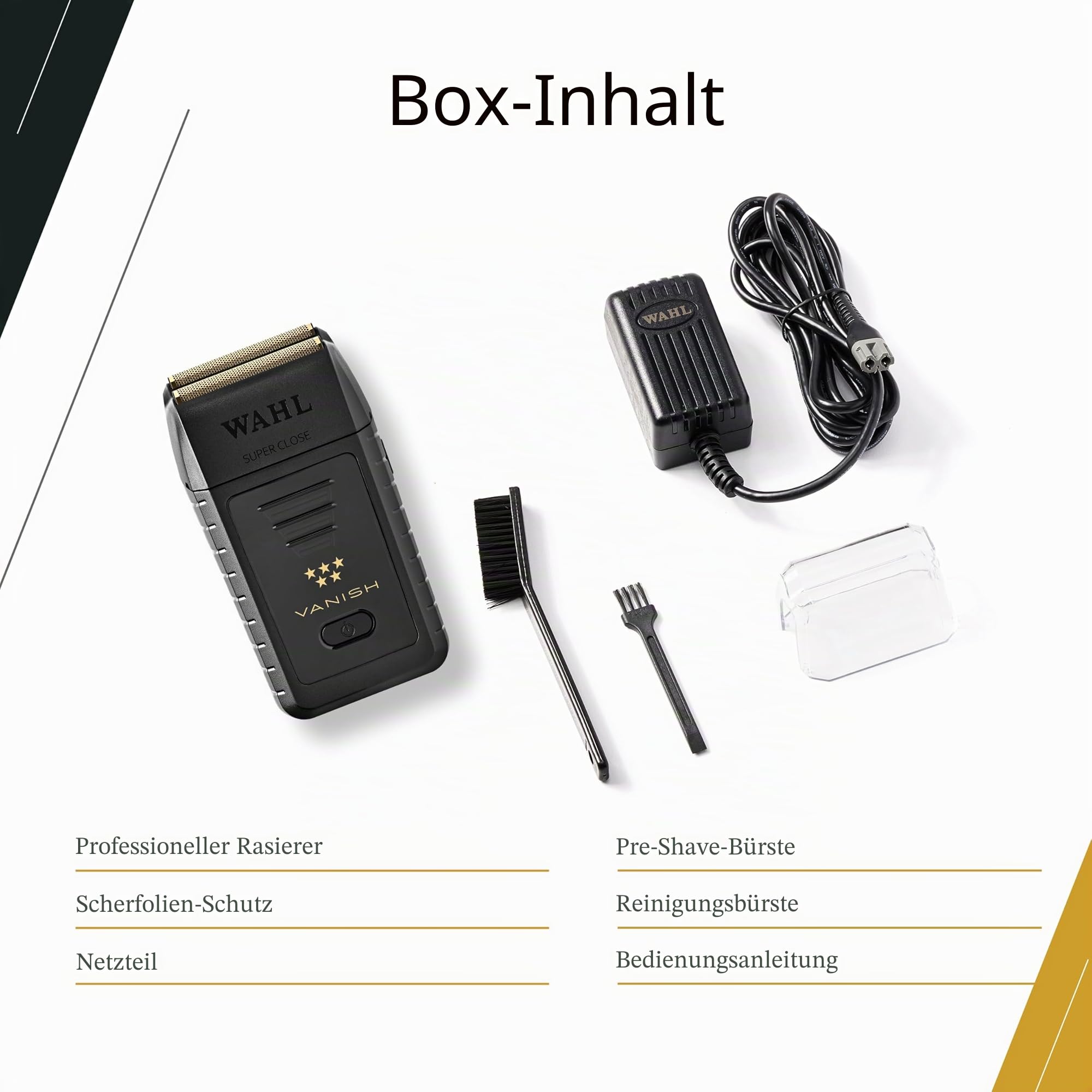 WAHL 8173-700 Professional 5 Star Vanish Shaver für professionelle Friseure und Stylisten- 8173-700 Gold