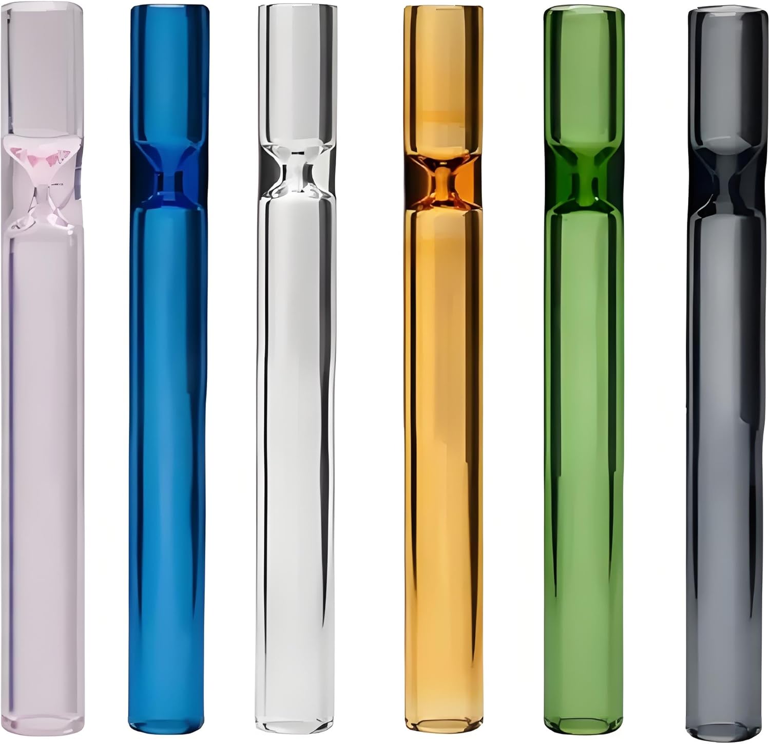 6 Pcs Borosilicate Glass Tube Stem,4Inch Long/12 mm OD/2mm Thick Wall Tubing(Color)