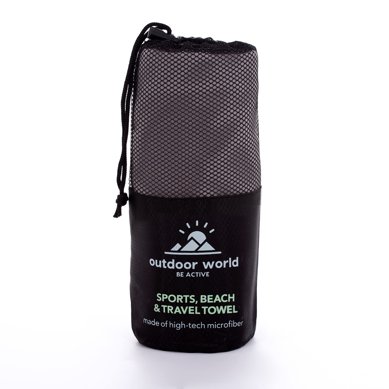 Outdoor World Microfibre Towel, Quick-Dry, Lightweight & Ultra Absorbent for Camping Travel, Hiking, Beach, Swimming, Gym - Image 2