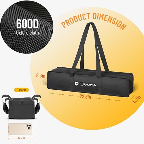 Miniatura 6 de CAHAYA Soporte de música Bolsa de transporte universal de alta capacidad portátil para soporte de partituras Soporte de micrófono Soporte de altavoz