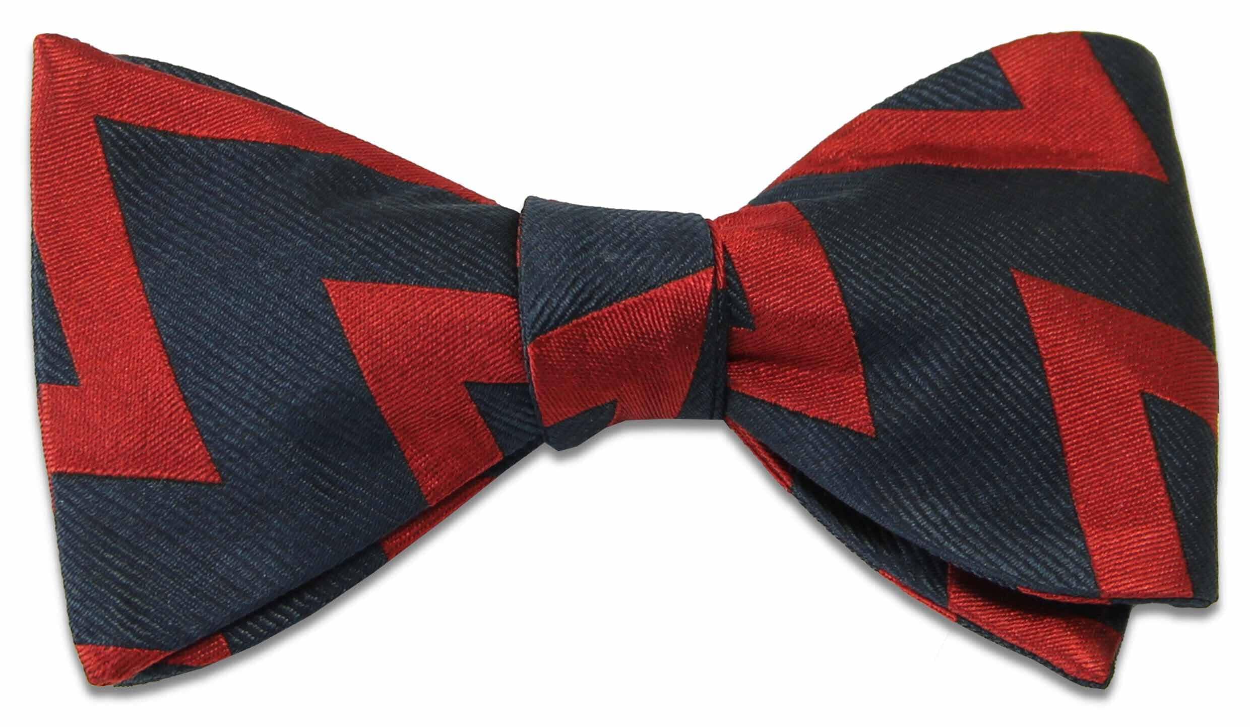 Royal Artillery Silk ""Zig Zag"" (Self Tie) Bow Tie
