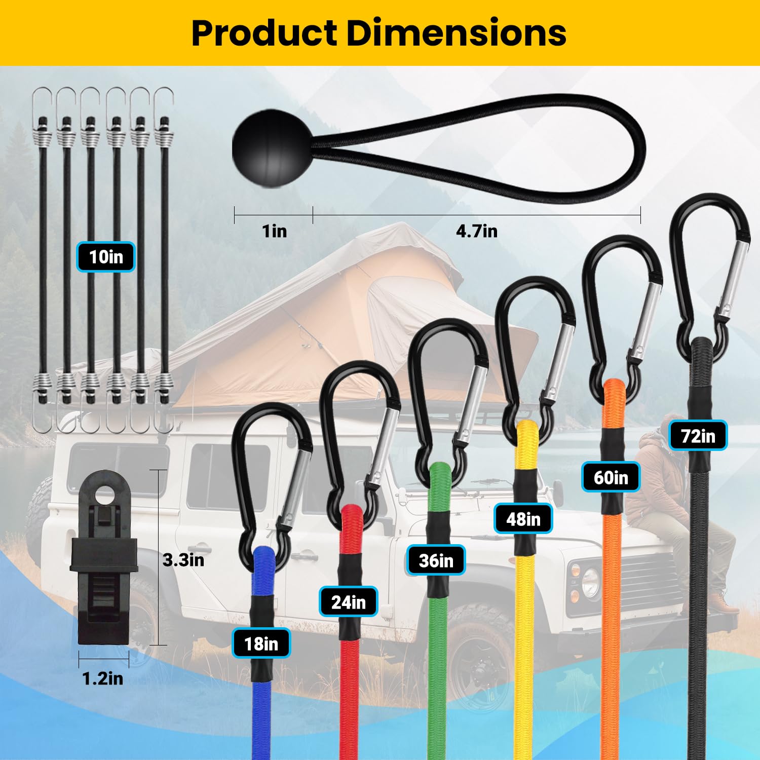 Grainger Correas Catálogo Cuerdas Elásticas Con Ganchos Resistentes, Paquete De 4 Cuerdas Elasticas Largas Planas De 30 Pulgadas Correas Elasticas Negras De Goma Con Ganchos Correas Elasticas Para Anclajes