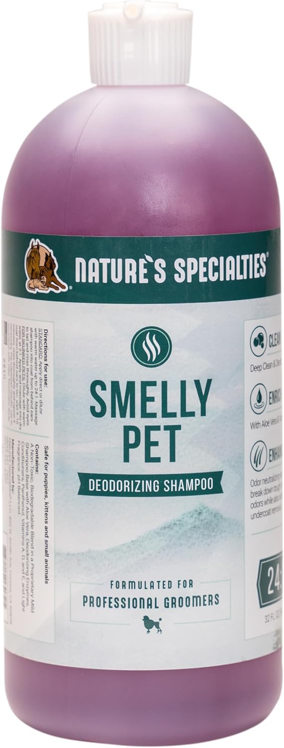 Nature’s Specialties Smelly Pet Dog Shampoo for Pets, Natural Choice for Professional Groomers, Lasting Clean Smell, Made in USA, 32 oz
