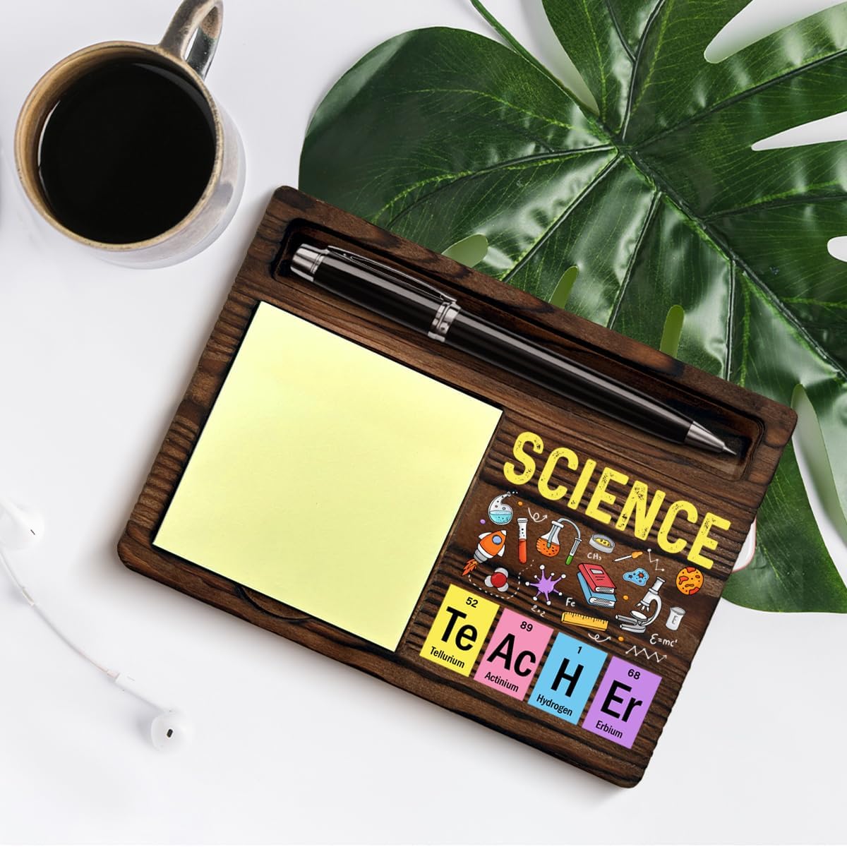 Science Teacher Gifts for Women Men, Gifts for Science Teacher Thank You Appreciation Birthday Back to School, Sticky Note Holder Classroom Office Decor