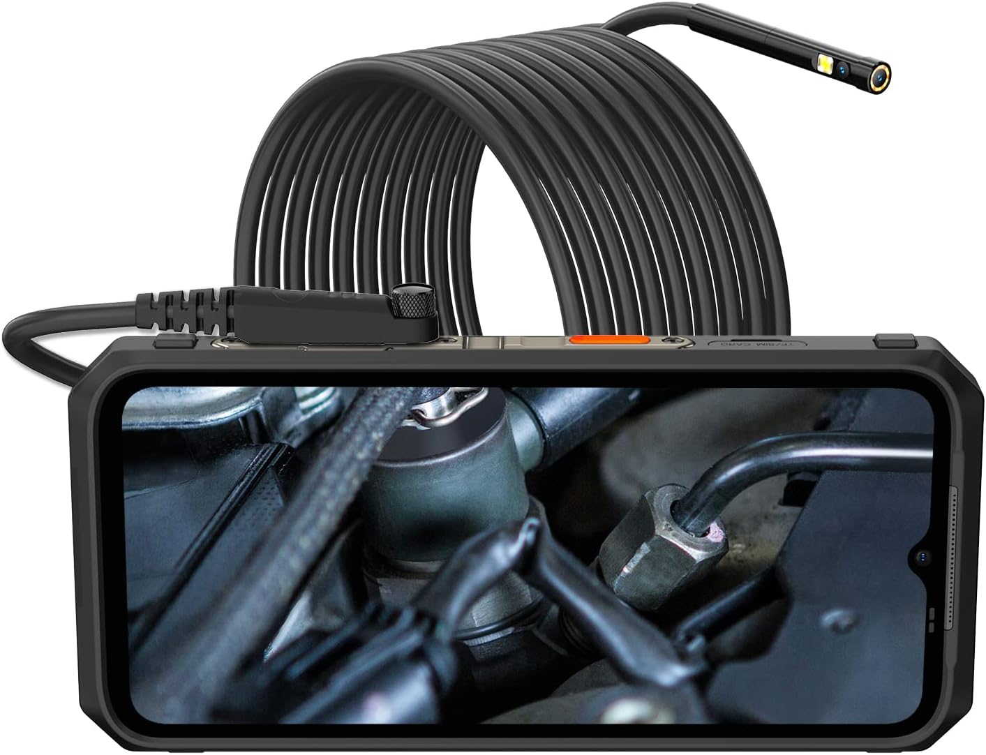 Ulefone uSmart Endoscope E02 for Ulefone Armor 30/29/28/27/26/24/21/18/Pad Series, IP67 Waterproof, 2M Semi-Rigid, 5.5 mm Borescope Dual Camera, 7 LED Lights