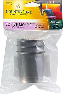 Country Lane Candle Molds - Metal Votive, Pkg of 3