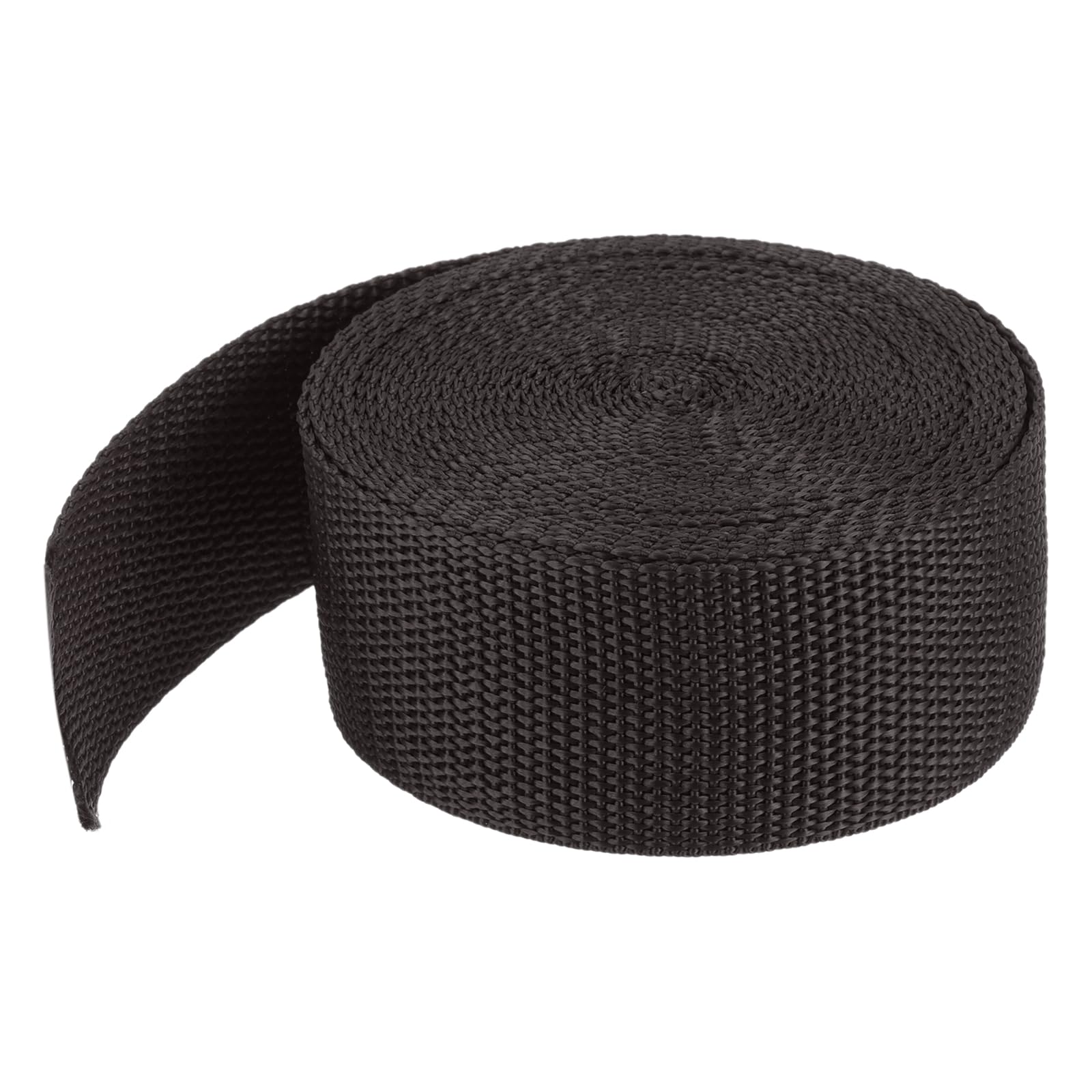 MECCANIXITY Lightweight Polypropylene Webbing Strap 1 1/2" 5 Yard Backpack Strapping Band Coffee for Outdoor Luggage Cargo Straps