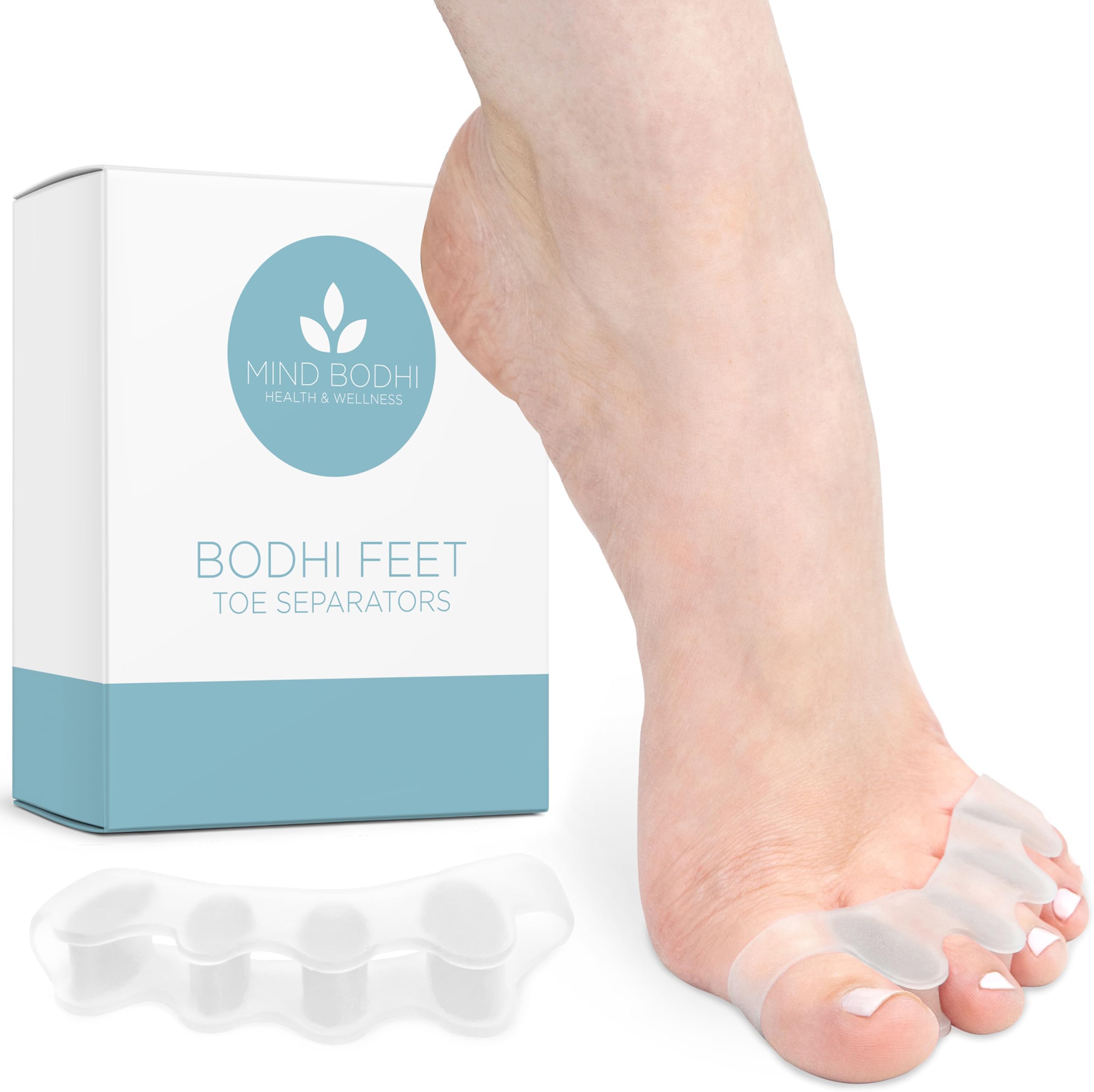 Mind Bodhi Toe Separators - Correcting Bunions and Restoring Toes to Their Original Shape - For Men and Women - Toe Spacers Bunion Corrector - Clear