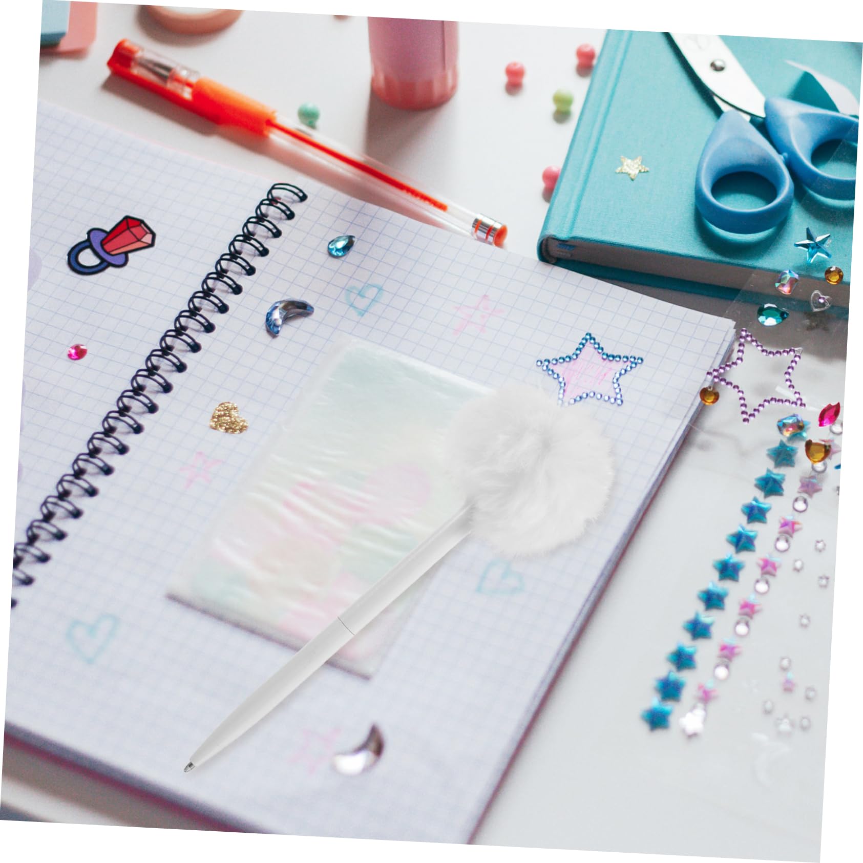 DOITOOL Bolígrafos De Peluche Estudiantes Lápices De Escritura Perfectos Y Escolar Material Y Secado 5 Piezas X 4