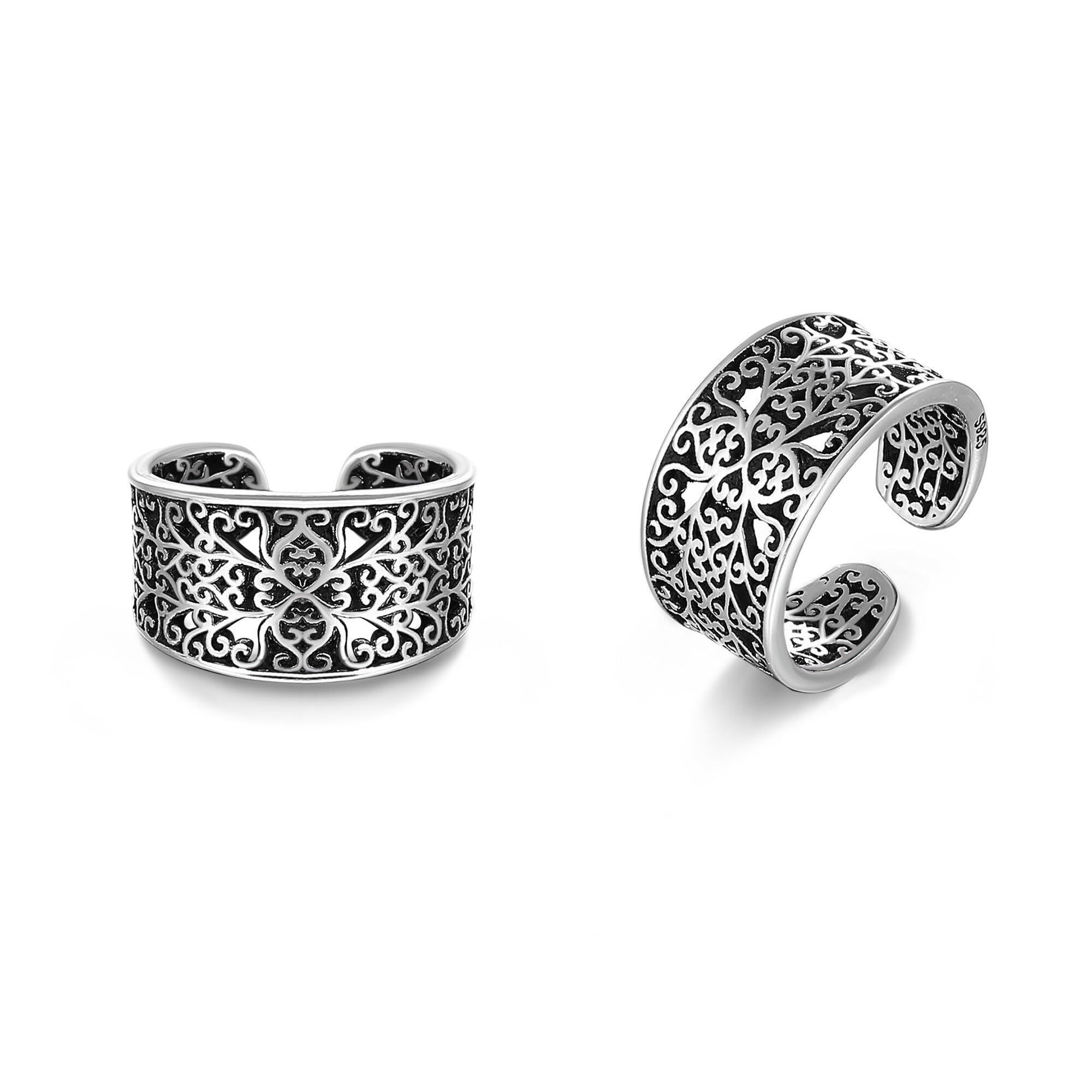 Filigran Ohrstulpe Sterlingsilber Keltischer Knoten Ohrclips Nicht durchdringend Knorpelohrringe Boho Schmuck Geschenke für Frauen