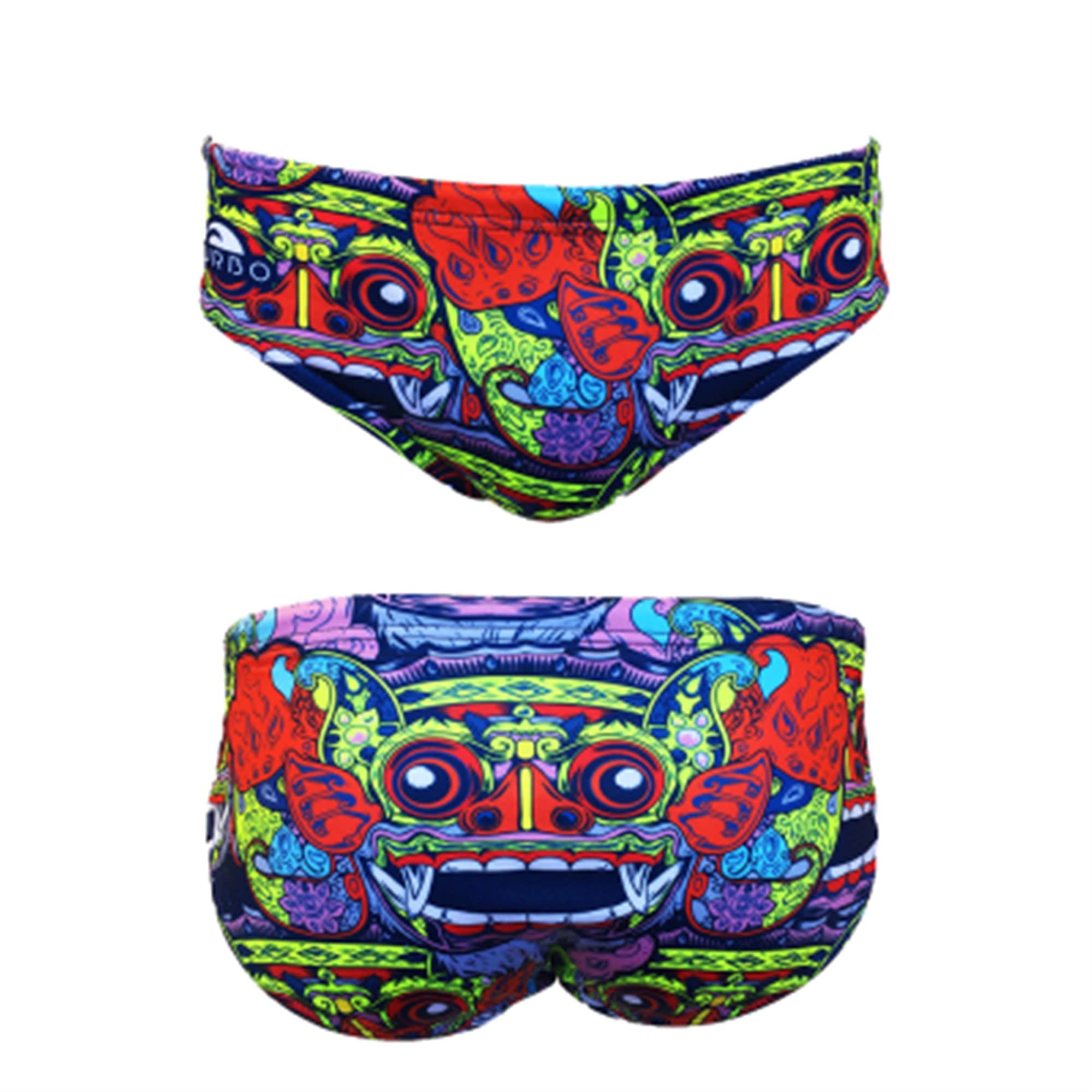 Turbo - Maillot de bain Waterpolo Bali Tribal Slip de Waterpolo Competicion Natation et Triathlon Motif d'ajustement confortable - Bleu - 3XL