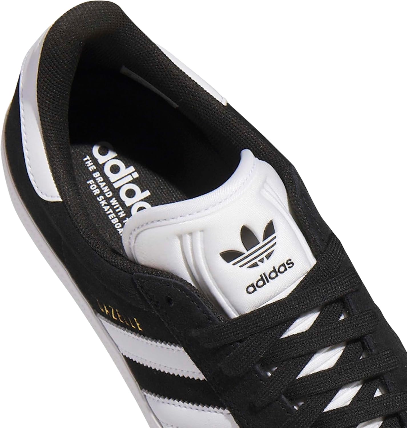 adidas Men's Gazelle ADV Skate Shoes - Core Black/White/Gold Metallic, Size: 8.0 - Image 7