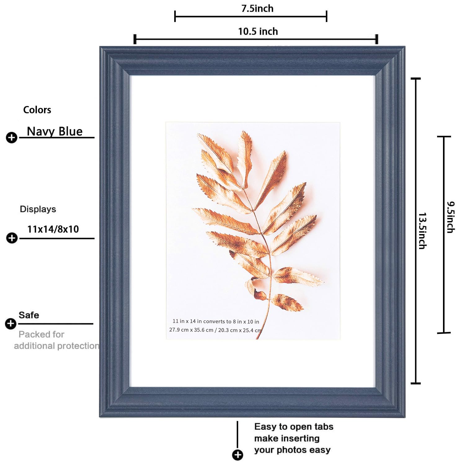 Amazon.com - Hogaryo 11x14 Navy Blue Picture Frames Set of 2